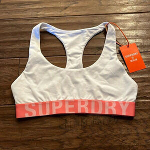 Super dry Large Logo Crop Bralette